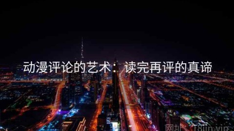 动漫评论的艺术：读完再评的真谛