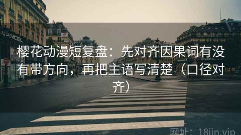 樱花动漫短复盘：先对齐因果词有没有带方向，再把主语写清楚（口径对齐）