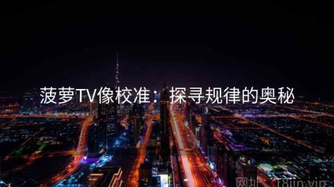 菠萝TV像校准：探寻规律的奥秘