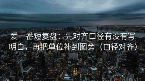 爱一番短复盘：先对齐口径有没有写明白，再把单位补到图旁（口径对齐）