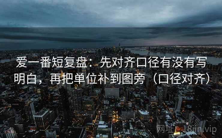 爱一番短复盘：先对齐口径有没有写明白，再把单位补到图旁（口径对齐）