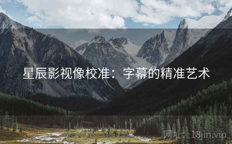 星辰影视像校准：字幕的精准艺术